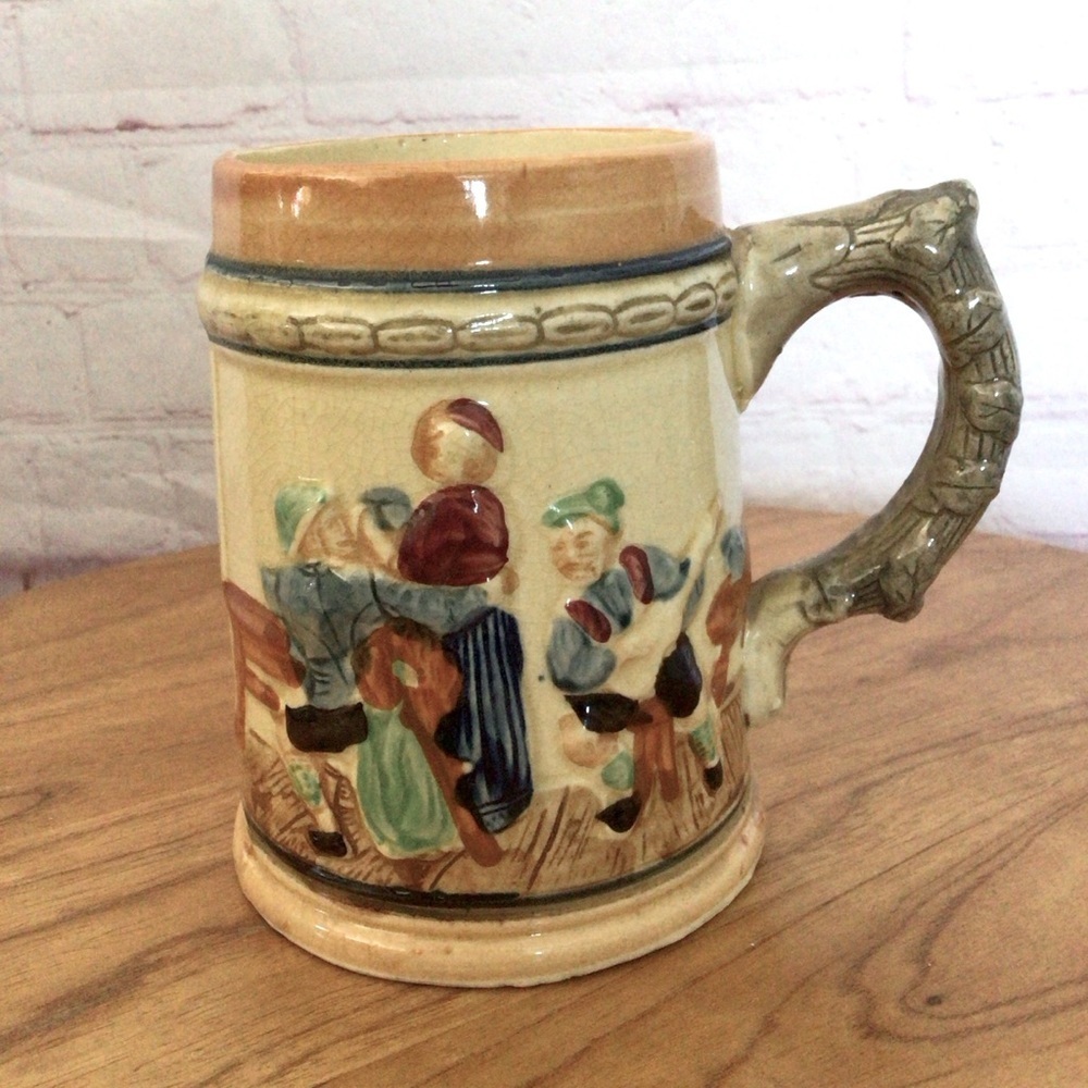 Vintage 1930’s Ceramic Beer Stein Mug - Japan